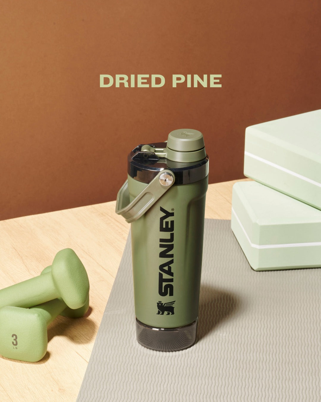 Bình Nước STANLEY Activate Shaker Bottle #Dried Pine