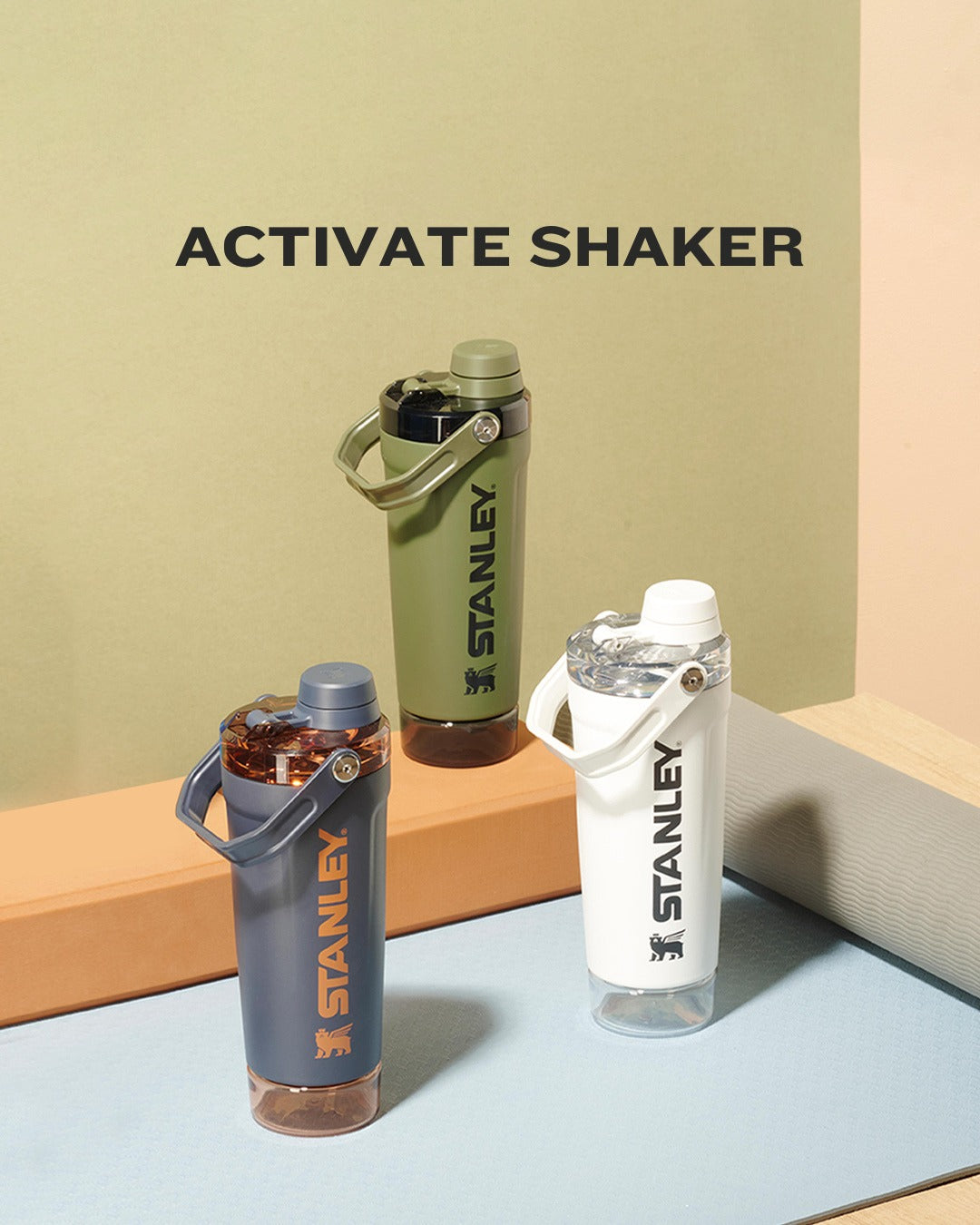 Bình Nước STANLEY Activate Shaker Bottle #Dried Pine