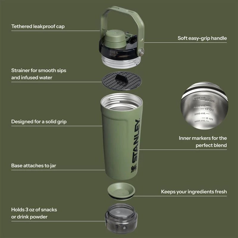 Bình Nước STANLEY Activate Shaker Bottle #Dried Pine