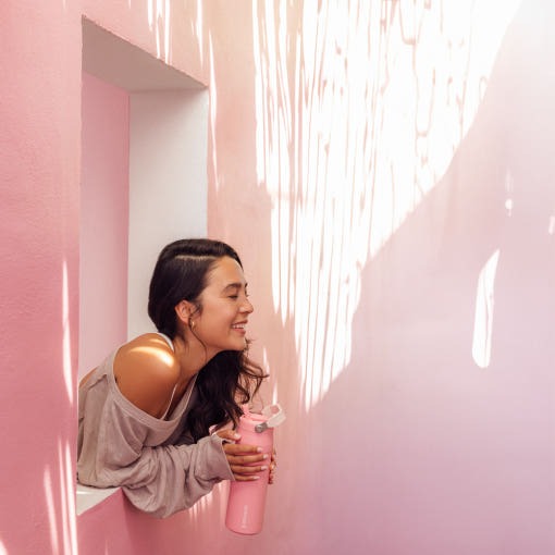 Bình Nước Stanley IceFlow Aerolite Bottle Flip Straw 2.0 #Pink Mesa-Kallos