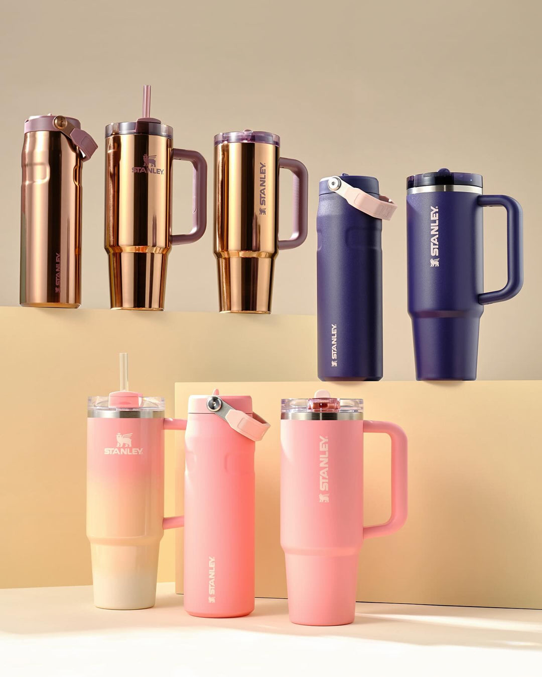 Bình Nước Stanley IceFlow Aerolite Bottle Flip Straw 2.0 #Rose Gold
