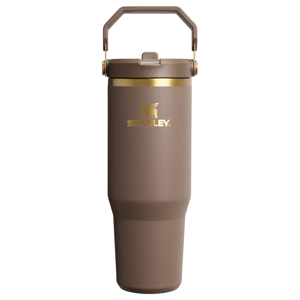 Bình Nước STANLEY IceFlow Flip Straw Tumbler #Espresso Gold