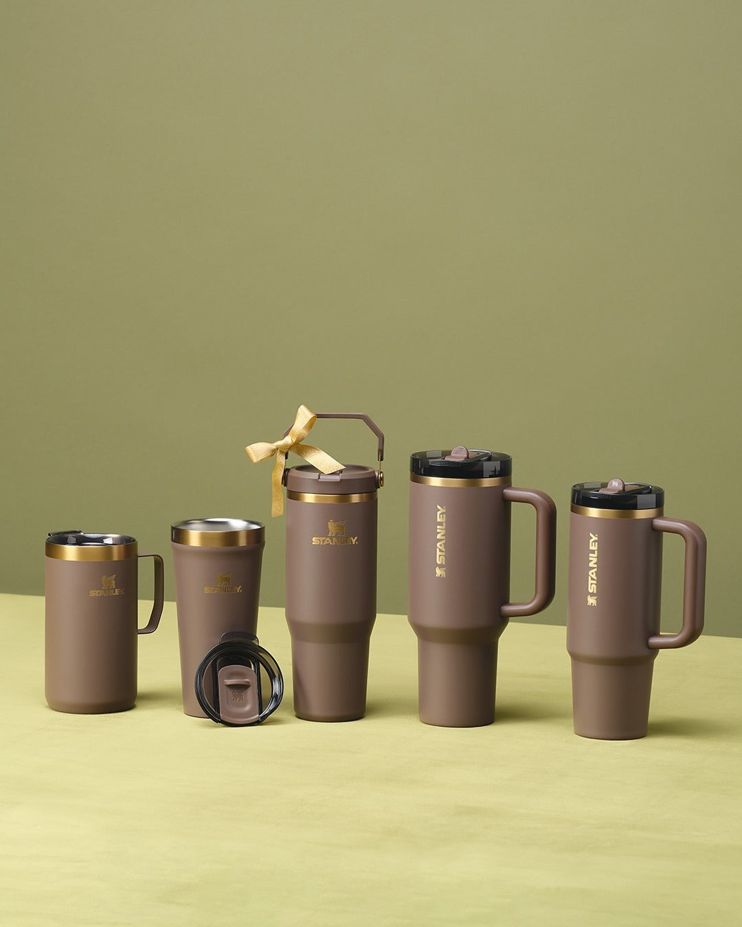 Bình Nước STANLEY IceFlow Flip Straw Tumbler #Espresso Gold