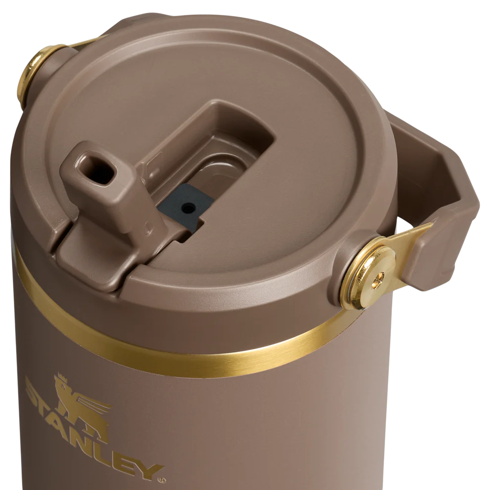 Bình Nước STANLEY IceFlow Flip Straw Tumbler #Espresso Gold