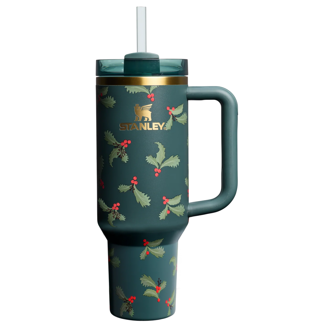 Bình Nước Stanley Quencher H2.0 Flowstate Tumbler #Holiday Botanical
