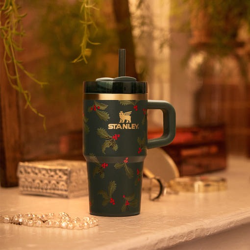 Bình Nước Stanley Quencher H2.0 Flowstate Tumbler #Holiday Botanical