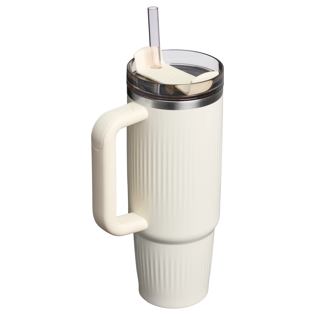 Bình Nước STANLEY Quencher H2.0 Fluted Tumbler #Cream Gloss