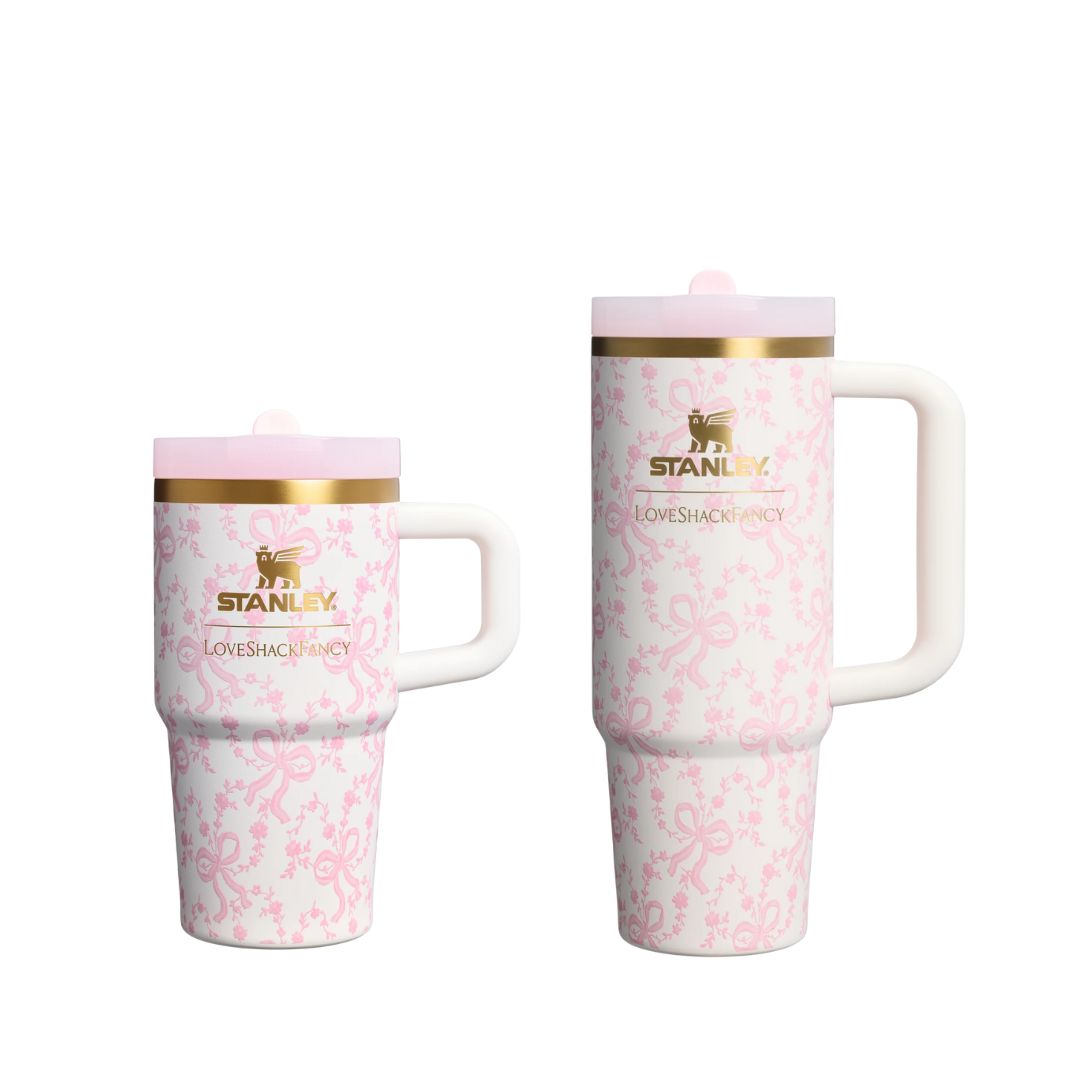 Bình Nước STANLEY Quencher ProTour Flip Straw Tumbler #Coquette Bow Chantilly