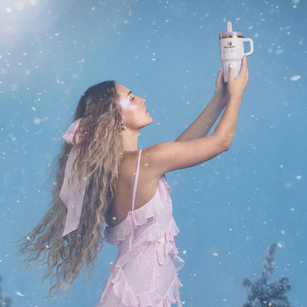 Bình Nước STANLEY Quencher ProTour Flip Straw Tumbler #Coquette Bow Chantilly