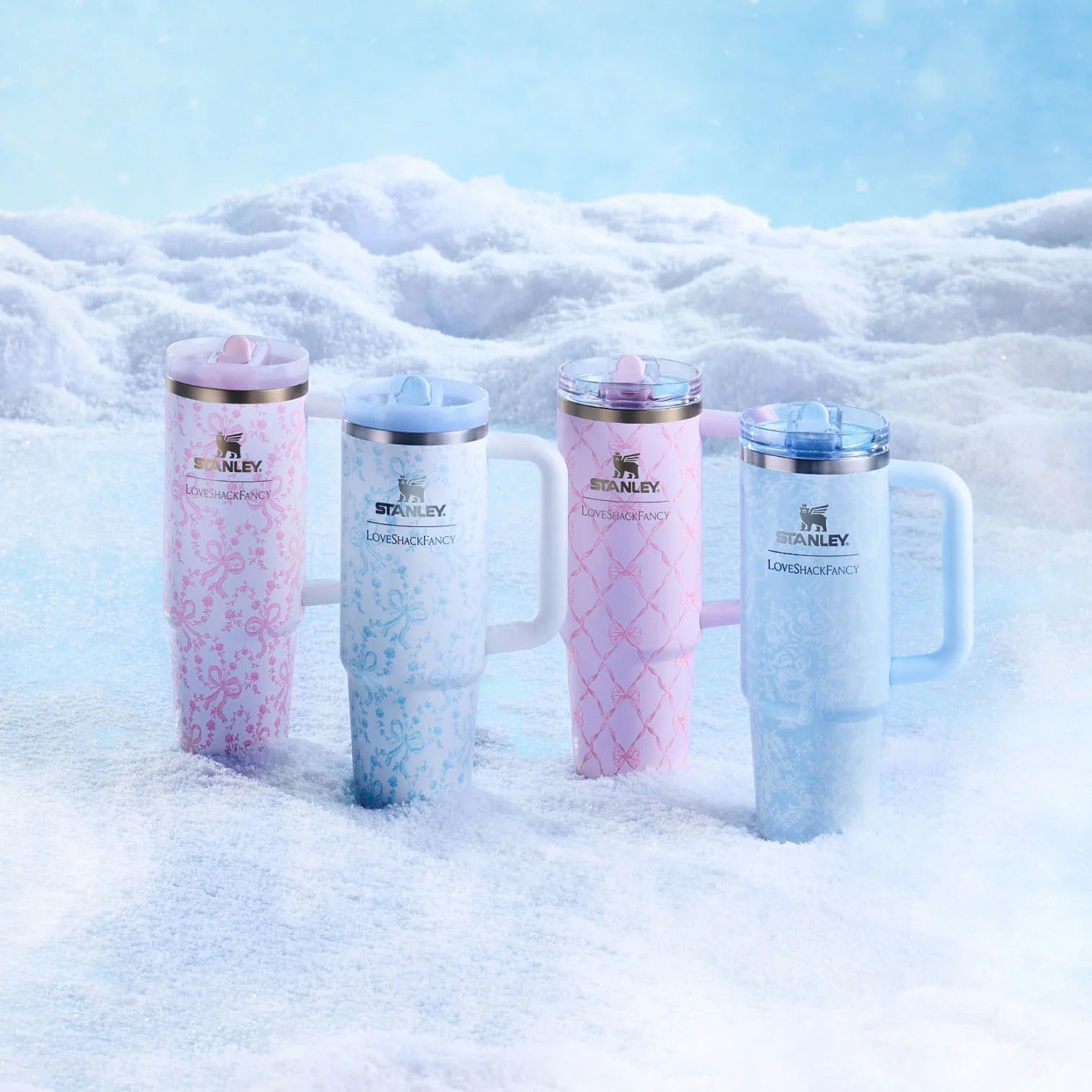 Bình Nước STANLEY Quencher ProTour Flip Straw Tumbler #Coquette Bow Winter Ice-Kallos