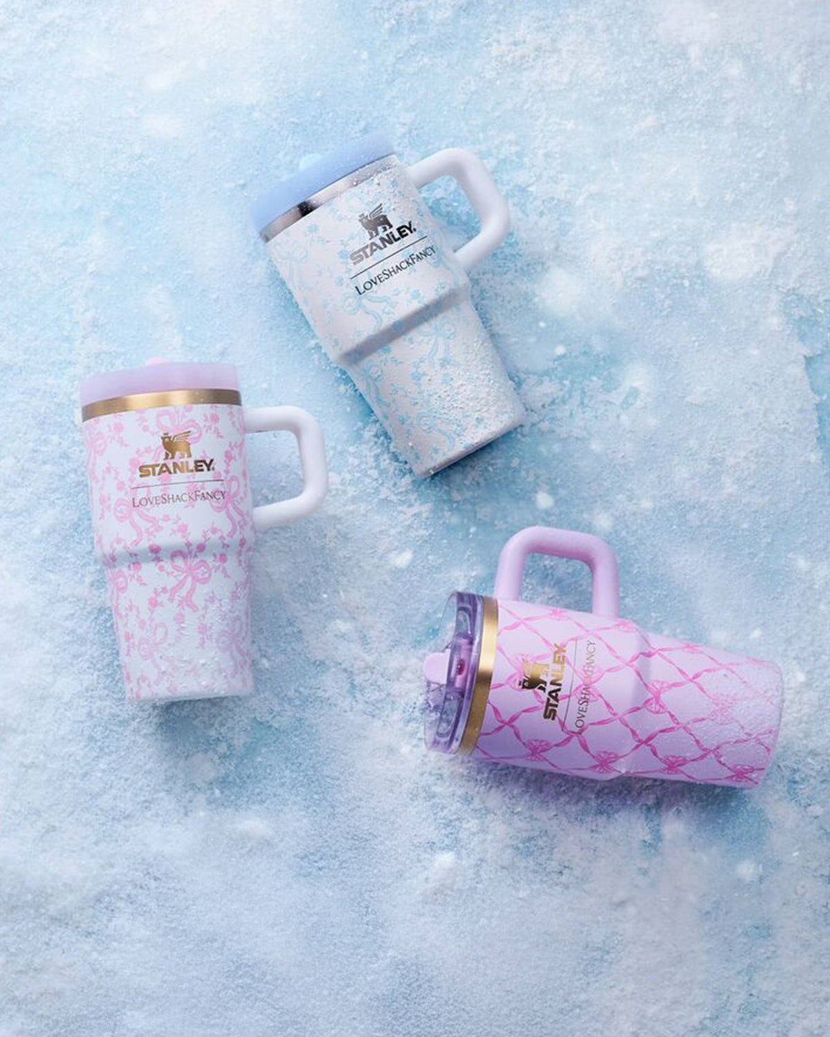 Bình Nước STANLEY Quencher ProTour Flip Straw Tumbler #Coquette Bow Winter Ice