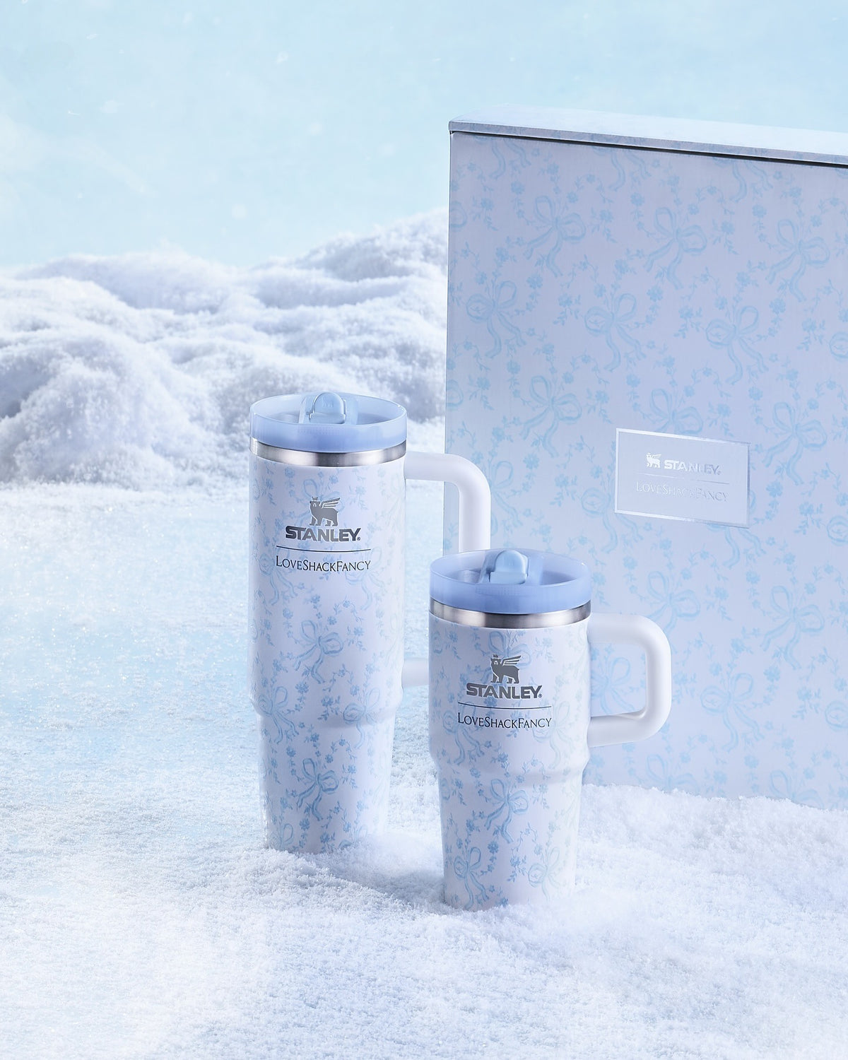 Bình Nước STANLEY Quencher ProTour Flip Straw Tumbler #Coquette Bow Winter Ice