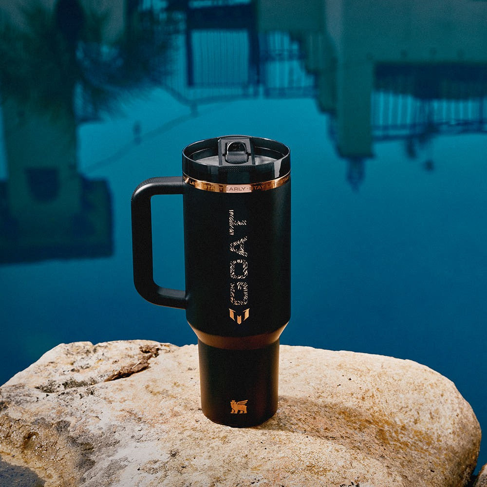 Bình Nước STANLEY Quencher ProTour Flip Straw Tumbler #Messi GOAT Black