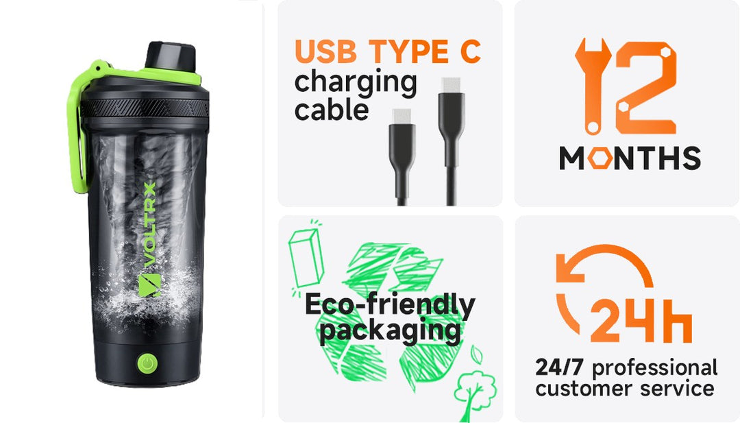 Bình VOLTRX Gallium Electric Shaker Bottle #Avocado Green