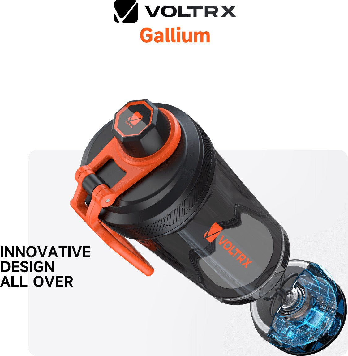 Bình VOLTRX Gallium Electric Shaker Bottle #Avocado Green