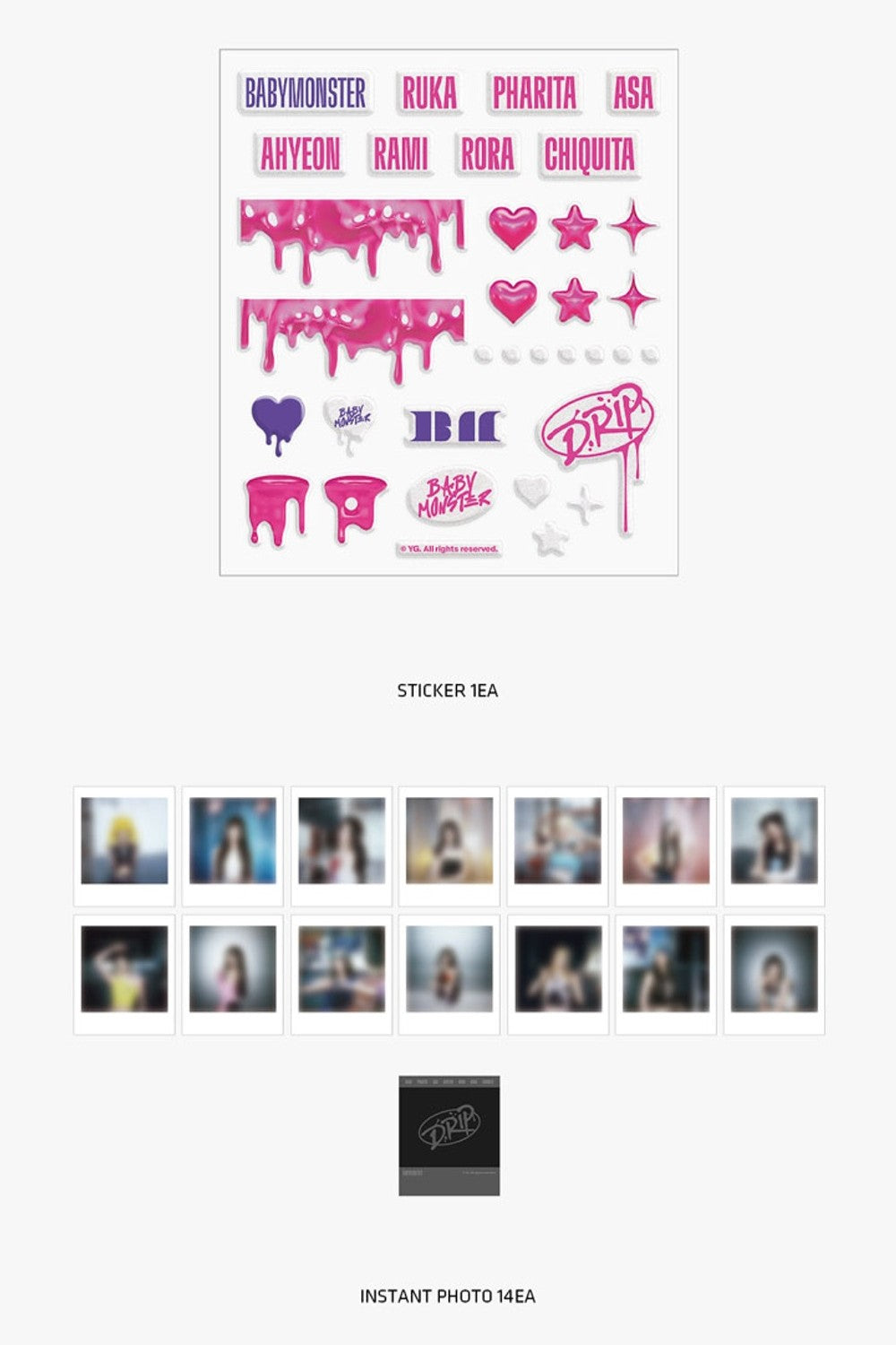 Bộ Ảnh BABYMONSTER Instant Photo Package - Kallos Vietnam