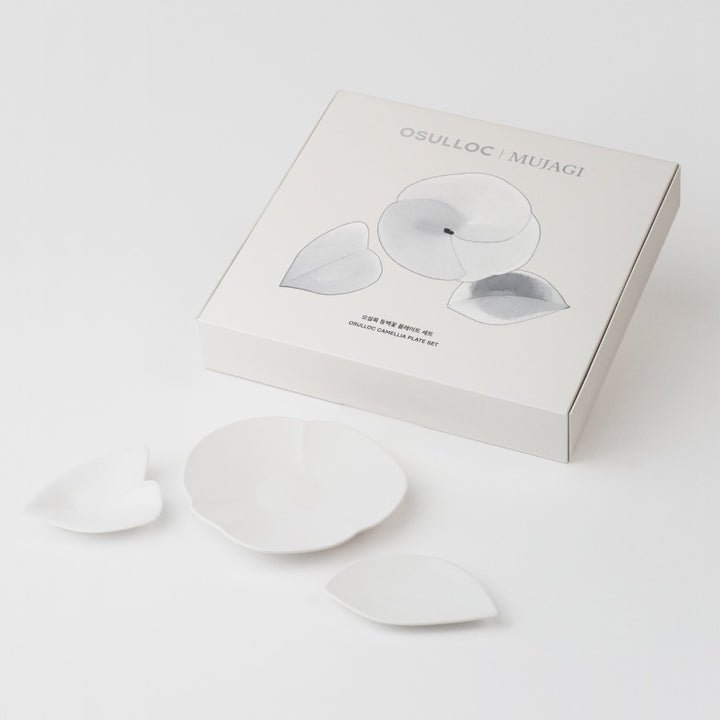 Bộ Dĩa OSULLOC Camellia Plate Set Mujagi-Kallos