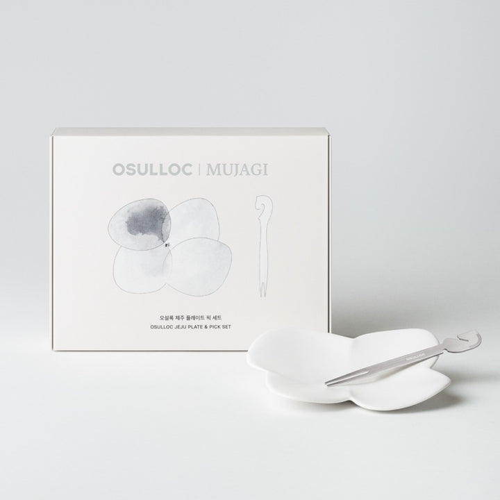 Bộ Dĩa Và Gắp OSULLOC Jeju Plate &amp; Pick Set Mujagi-Kallos