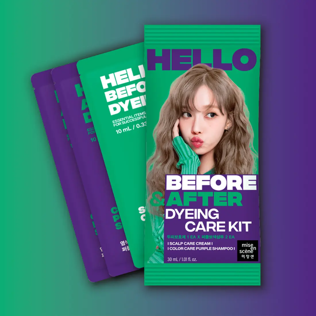 Bộ Dưỡng Tóc Mise En Scene Hello Before & After Dyeing care KIT-Kallos