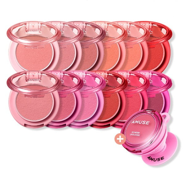 Bộ Má Hồng & Son AMUSE Powder Lip & Cheek 12 Piece Set