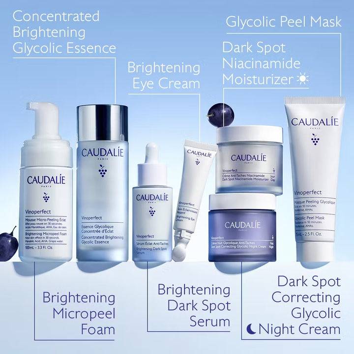 Bộ Nước Hoa Hồng Caudalie Vinoperfect Concentrated Brightening Glycolic Essence-Kallos