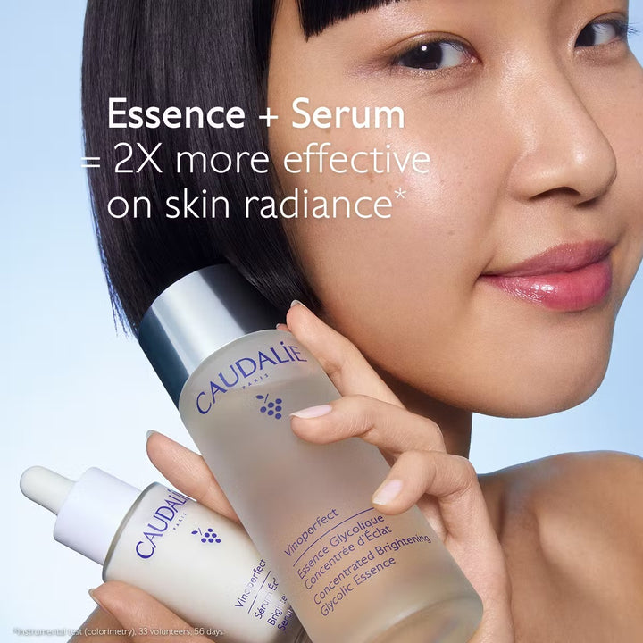 Bộ Nước Hoa Hồng Caudalie Vinoperfect Concentrated Brightening Glycolic Essence-Kallos