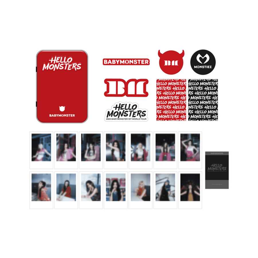Bộ Quà Tặng BABYMONSTER Tin Case + Instant Photo + Sticker Set - Kallos Vietnam