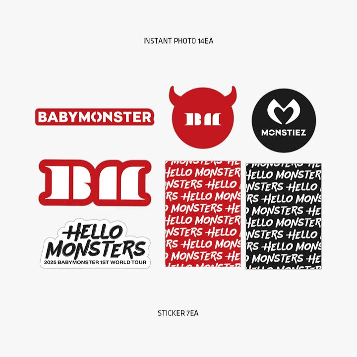 Bộ Quà Tặng BABYMONSTER Tin Case + Instant Photo + Sticker Set