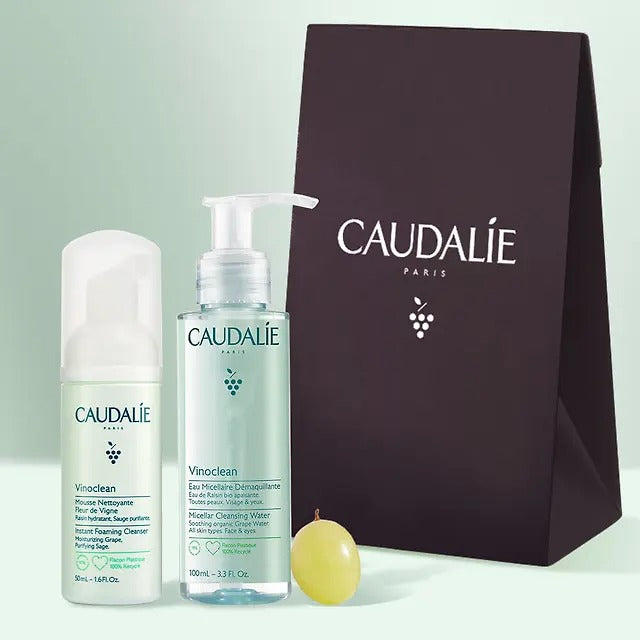 Bộ Quà Tặng Caudalie Vinoclean Cleansing Water & Cleansing Foam Set-Kallos