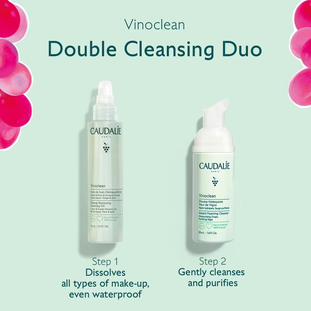 Bộ Quà Tặng Caudalie Vinoclean Double Cleansing Duo Set