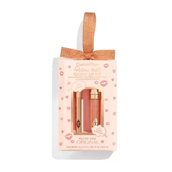 Bộ Quà Tặng Charlotte Tilbury Pillow Talk Mini Glossy Lips Duo #Pillow Talk Original