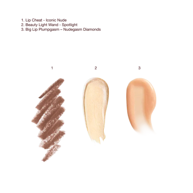 Bộ Quà Tặng Charlotte Tilbury Super Nudes Spotlight Lip And Cheek Kit-Kallos