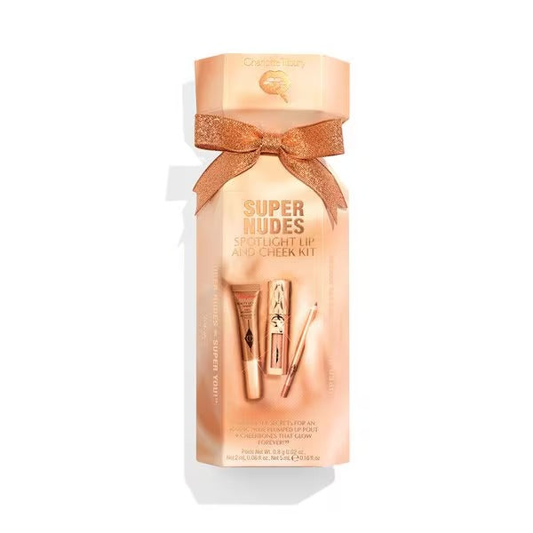 Bộ Quà Tặng Charlotte Tilbury Super Nudes Spotlight Lip And Cheek Kit-Kallos