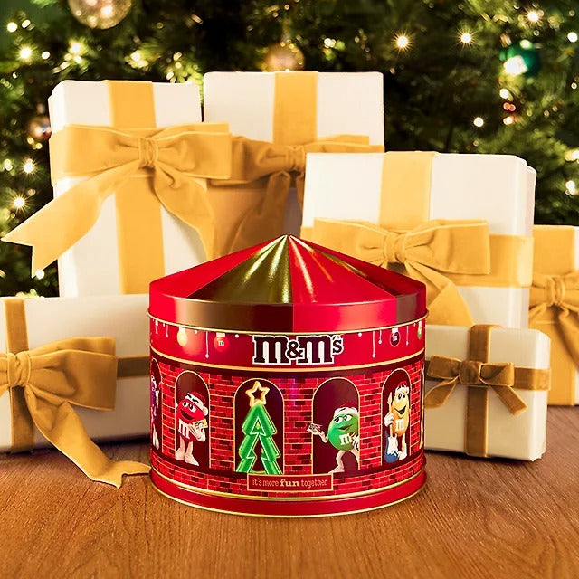 Bộ Quà Tặng Chocolate M&M Music Box Tin Case-Kallos