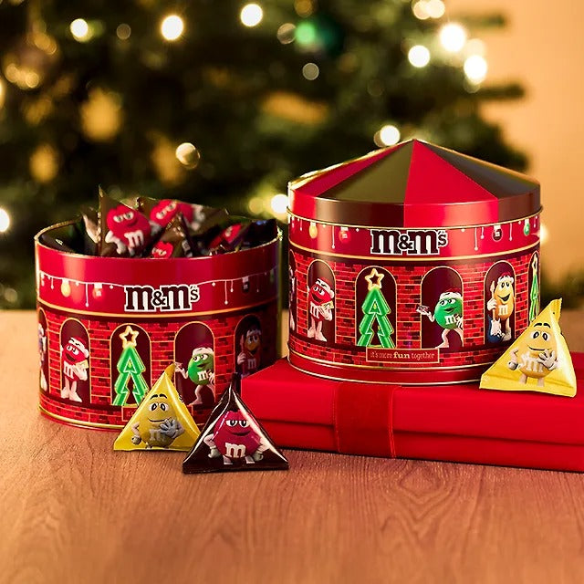 Bộ Quà Tặng Chocolate M&M Music Box Tin Case-Kallos