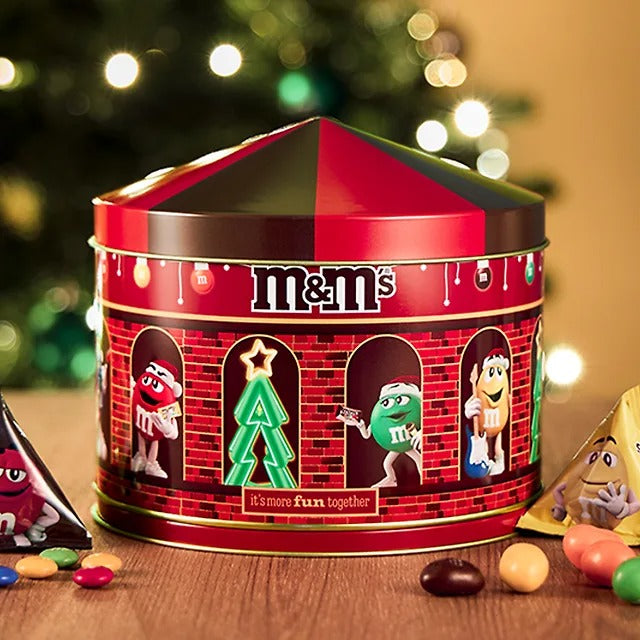 Bộ Quà Tặng Chocolate M&M Music Box Tin Case-Kallos