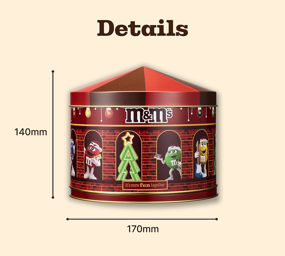 Bộ Quà Tặng Chocolate M&M Music Box Tin Case-Kallos