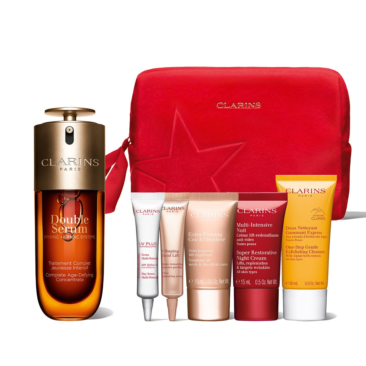 Bộ Quà Tặng CLARINS Double Serum G9 #75 mL (Holiday Pouch)-Kallos