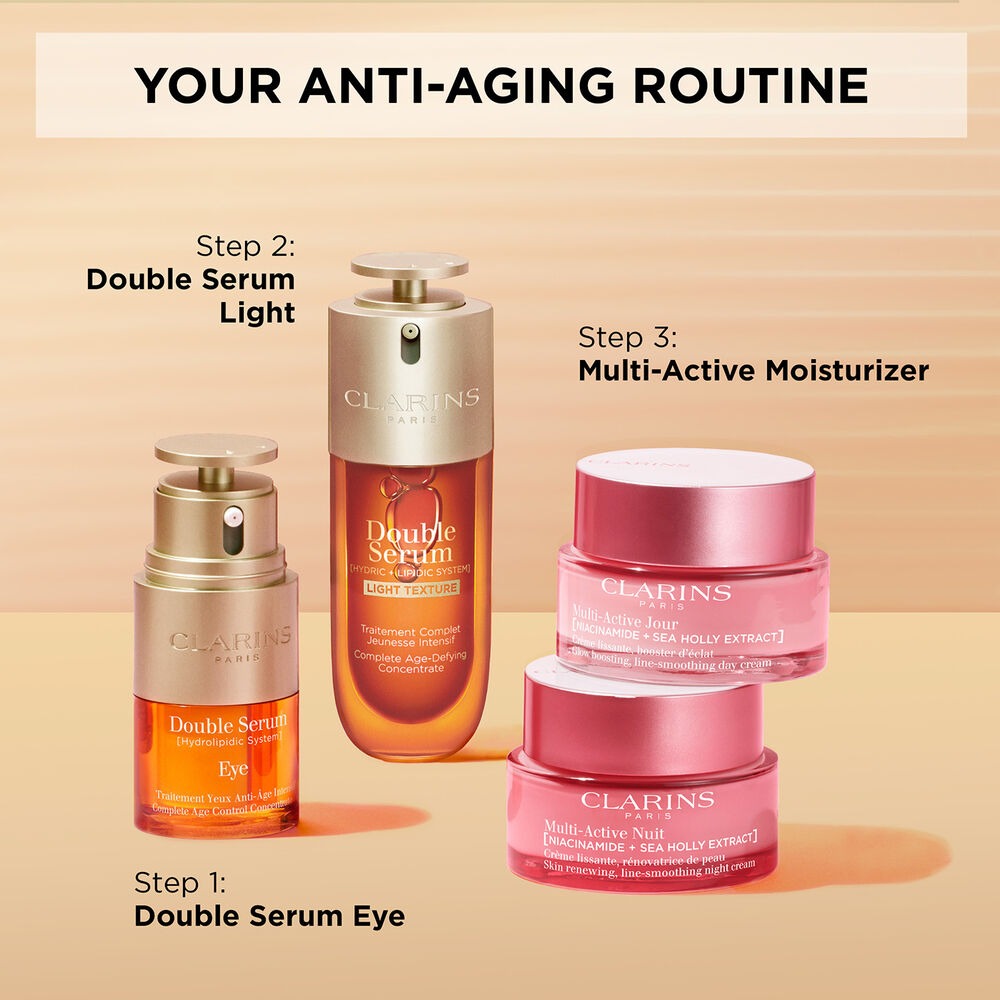 Bộ Quà Tặng CLARINS Double Serum Light Texture #50 mL (Holiday Pouch)-Kallos