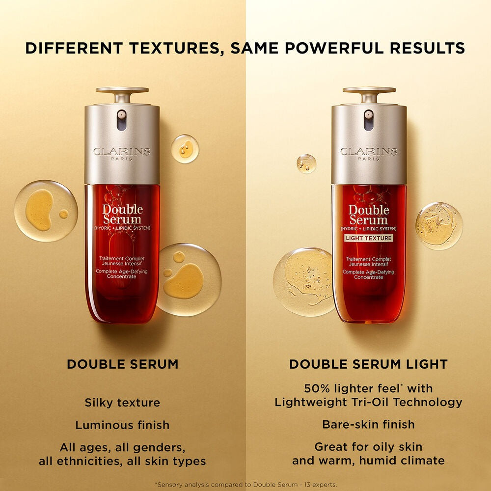 Bộ Quà Tặng CLARINS Double Serum Light Texture #50 mL (Holiday Pouch)-Kallos