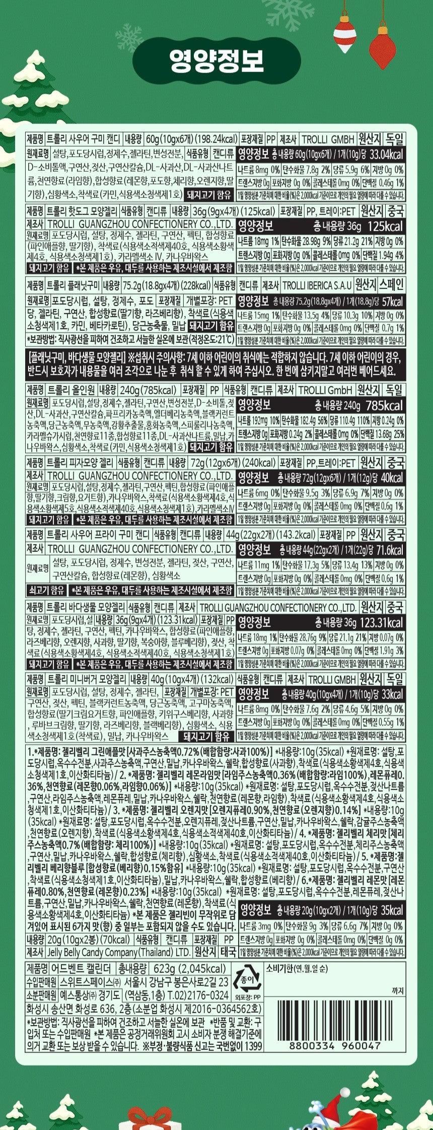 Bộ Quà Tặng Kẹo TROLLI Advent Calendar 2025