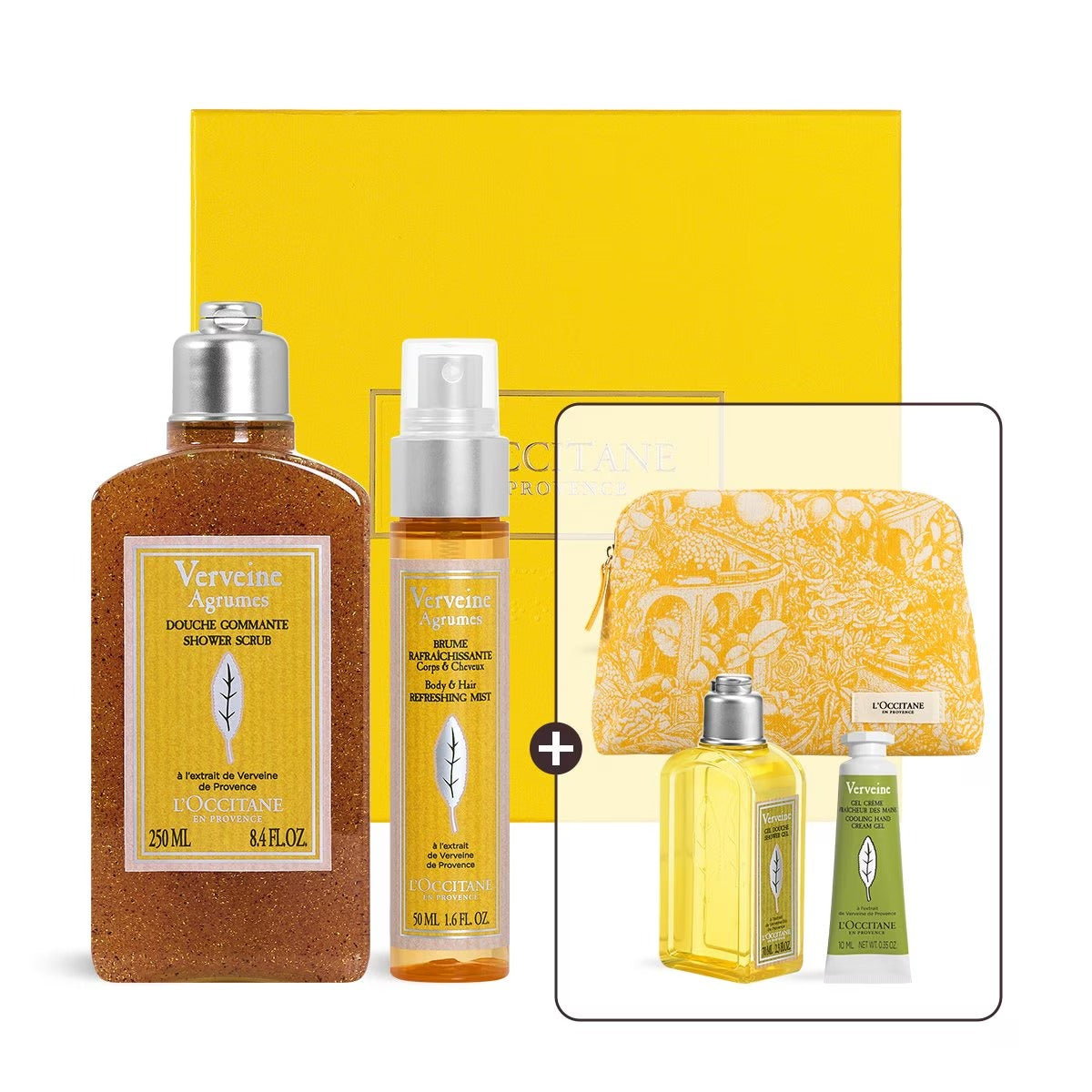 Bộ Quà Tặng L'OCCITANE Citrus Verbena Shower Scrub & Mist Duo Set-Kallos