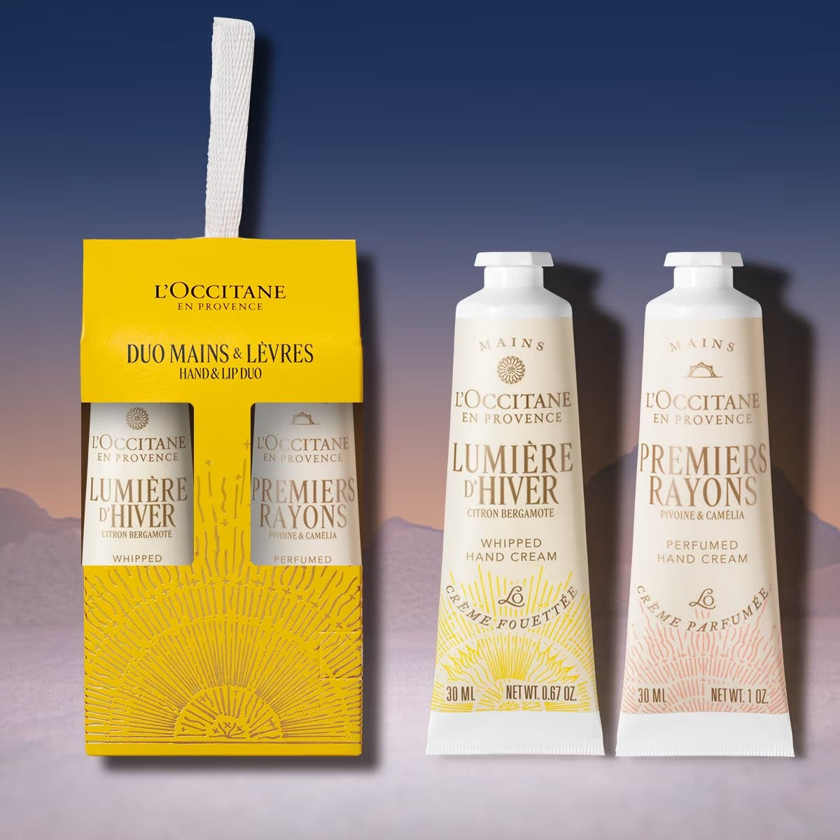 Bộ Quà Tặng L'OCCITANE Lumière d'Hiver & Premiers Rayons Hand Cream Duo-Kallos