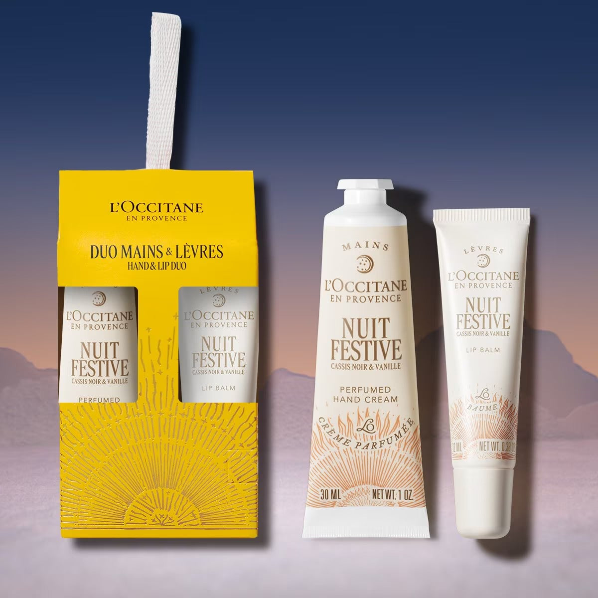 Bộ Quà Tặng L'OCCITANE Nuit Festive Hand & Lip Duo Holiday 2025