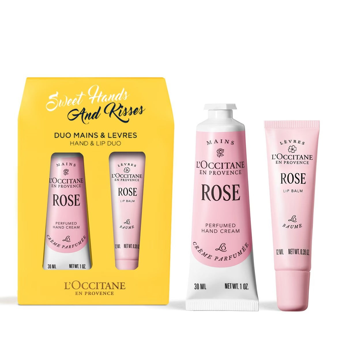 Bộ Quà Tặng L'OCCITANE Rose Hand Cream & Lip Balm Duo-Kallos