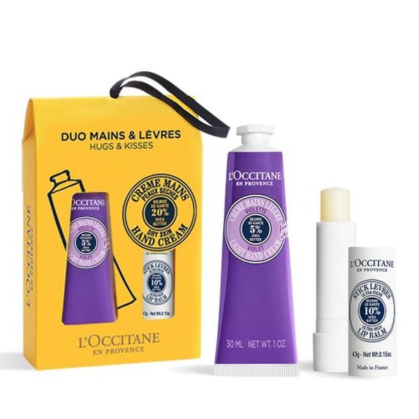 Bộ Quà Tặng L'OCCITANE Shea Butter Violet Light Hand Cream & Stick Lip Balm Duo