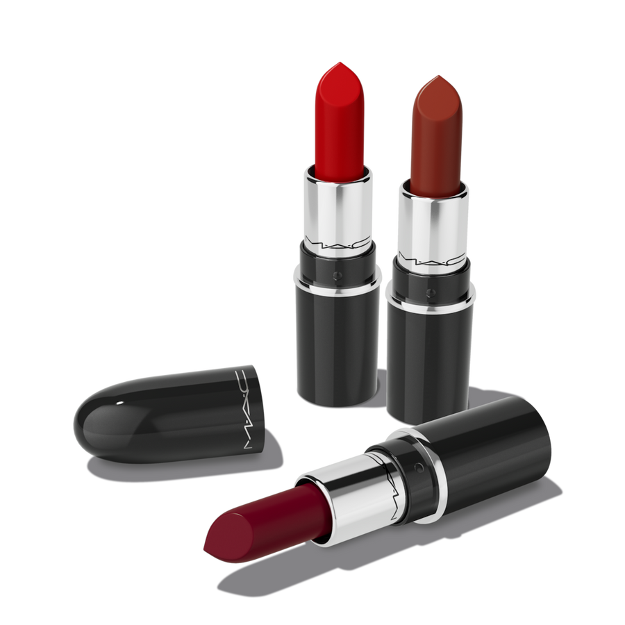 Bộ Quà Tặng MAC Everyday Luxury Mini Lustreglass Lipstick Trio #Red