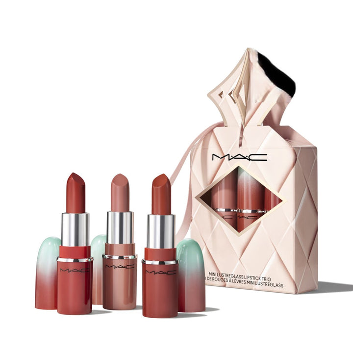 Bộ Quà Tặng MAC Wildest Gleams Mini Lustreglass Lip Trio 