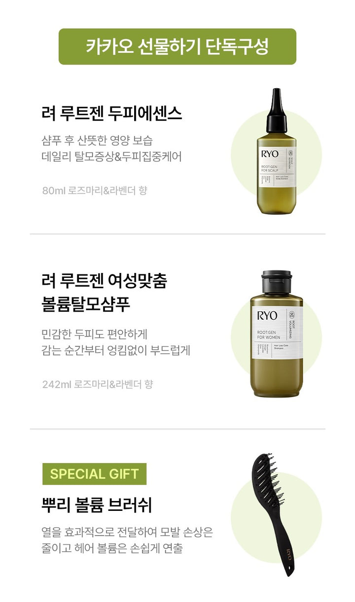 Bộ Quà Tặng RYO Root:Gen Hair Loss Care Shampoo + Essence Set-Kallos