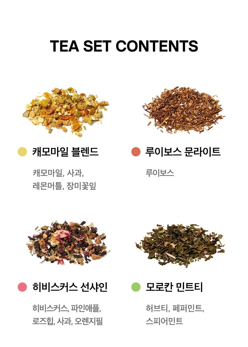 Bộ Quà Tặng Trà OSULLOC Tea Edition Herb 4 Types-Kallos